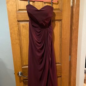 Bill Levkoff Maroon Bridesmaid Dress